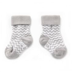 KipKep Otroške nogavice Stay-on-Sock 0-6m 2 para Silver Grey