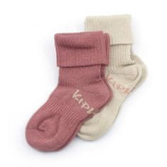 KipKep Otroške nogavice Stay-on-Sock 6-12m 2 para Dusty Clay
