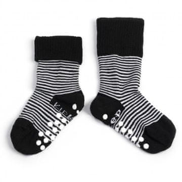 KipKep otroške nogavice Stay-on-Socks ANTISLIP 12-18m 1pár Black