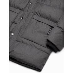 OMBRE Moška zimska jakna CHRIS temno siva MDN120425 S