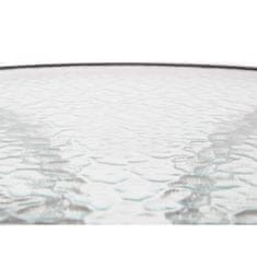 Happy Green Kovinska miza s steklenim vrhom 60 cm, srebrna
