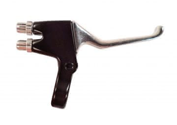 TYB MTB zavorna ročica za dva kabla črno-srebrna desna