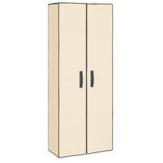 Vidaxl Omarica za čevlje krem 60x30x166 cm blago