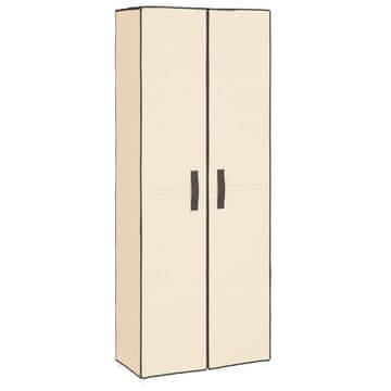 Vidaxl Omarica za čevlje krem 60x30x166 cm blago