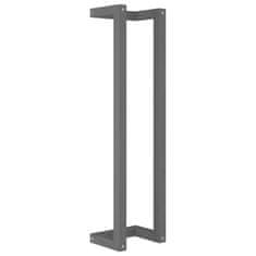 Vidaxl Stojalo za brisače sivo 23x18x90 cm trdna borovina