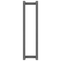 Vidaxl Stojalo za brisače sivo 23x18x90 cm trdna borovina
