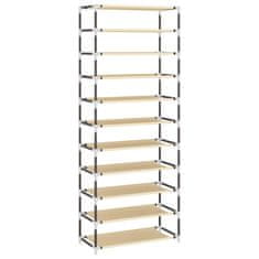 Vidaxl Omarica za čevlje krem 60x30x166 cm blago