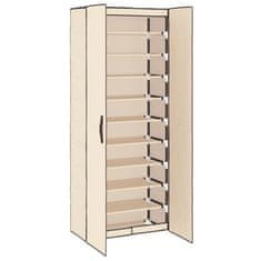Vidaxl Omarica za čevlje krem 60x30x166 cm blago