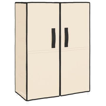 Vidaxl Omarica za čevlje krem 60x28x90 cm iz blaga