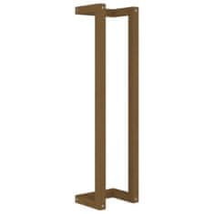 Vidaxl Stojalo za brisače medeno rjavo 23x18x90 cm trdna borovina