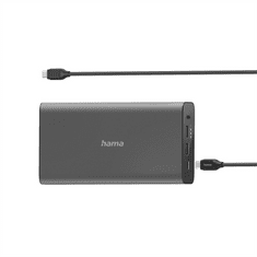 Hama power banka, USB-C, 26800 mAh, Power Delivery (PD), 5-20 V/60 W (tudi za prenosne računalnike)