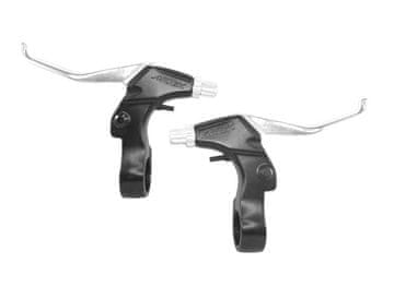 4Race Zavorni vzvodi V-brakes Al črno-srebrna 3-prstna