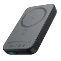 Joyroom powerbank 10000mAh 20W Power Delivery Quick Charge magnetni brezžični polnilec Qi 15W za iPhone, združljiv z MagSafe, črn (JR-W020 black)