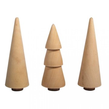 Rayher.	 Lesene smreke, natur, v.:7.8-8.5cm, set 3