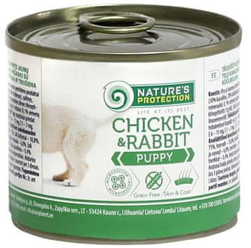 Nature's Protection Dog Cons. Puppy chicken/rabbit 200 g