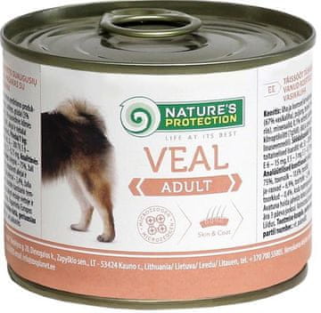 Nature's Protection Dog Cons. Telečje meso za odrasle 200 g