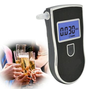 aptel Digitalni alkotester z LCD zaslonom + ustniki