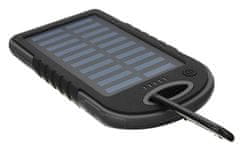 aptel Solarni 2x USB powerbank 5000mAh 1x microUSB + LED svetilka