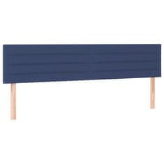 Vidaxl Posteljno vzglavje 2 kosa modro 90x5x78/88 cm blago