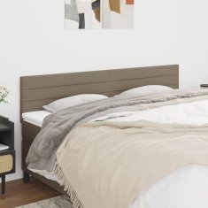 Vidaxl Posteljno vzglavje 2 kosa taupe 90x5x78/88 cm blago