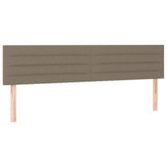 Vidaxl Posteljno vzglavje 2 kosa taupe 90x5x78/88 cm blago