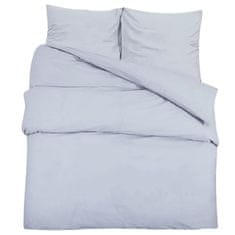 Vidaxl Posteljnina siva 200x200 cm bombaž