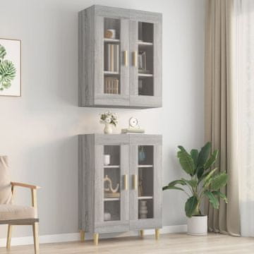 Vidaxl vidaXL Stenska omarica siva sonoma hrast 69,5x34x90 cm