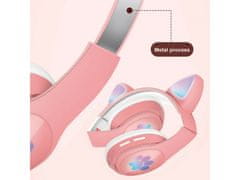 Alum online Brezžične slušalke z mačjimi ušesi - K6133, roza