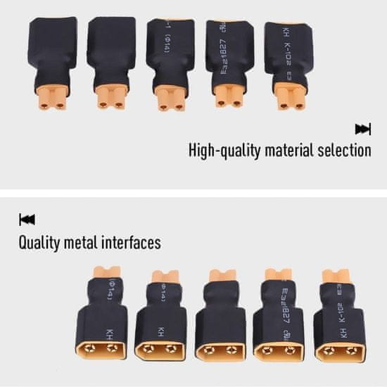 YUNIQUE GREEN-CLEAN-POWER - Lot De 4 Connecteurs XT60 Mâle Avec Câble Silicone 150mm 12AWG Pour Lipo RC Drone