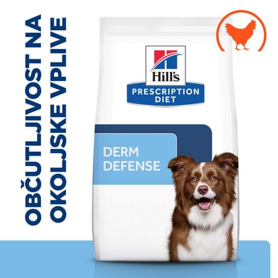 Hill's Derm Defense suha hrana za pse, s piščancem, 4 kg