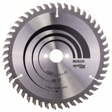shumee Cirkelsåg-H Optiline trä 160*2,6*20/16Z48 - B 2608640732