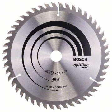 shumee Cirkelsåg-H Optiline trä 190*2,6*20/16 Z48 - B 2608640614