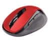 WLM-02, brezžična miška, črno-rdeča, 1600DPI, 6 gumbov, USB nano sprejemnik
