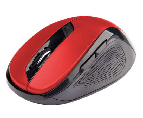 C-Tech WLM-02, brezžična miška, črno-rdeča, 1600DPI, 6 gumbov, USB nano sprejemnik