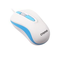 Crono CM642 - optična miška, USB, modra + bela