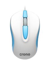 Crono CM642 - optična miška, USB, modra + bela