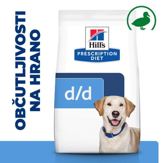 Hill's d/d Food Sensitivities suha hrana za pse, raca in riž 1,5 kg