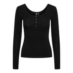 Pieces Ženska majica s kratkimi rokavi PCKITTE Slim Fit 17101437 Black (Velikost S)