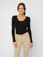 Pieces Ženska majica s kratkimi rokavi PCKITTE Slim Fit 17101437 Black (Velikost M)