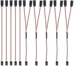 YUNIQUE GREEN-CLEAN 10 Kosov Podaljšek Servo za RC, 150mm Servo podaljšek kabel Y Servo, 3 pin moški do ženski RC Servo kabel, Servo podaljšek žica JR Plug Connector za RC Airplane