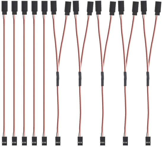 YUNIQUE GREEN-CLEAN 10 Kosov Podaljšek Servo za RC, 150mm Servo podaljšek kabel Y Servo, 3 pin moški do ženski RC Servo kabel, Servo podaljšek žica JR Plug Connector za RC Airplane