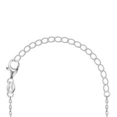 Brilio Silver Bleščeča srebrna ogrlica s srcem NCL53W