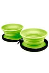 Potovalna dvojna skleda zelena 700ml Kiwi