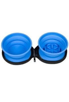 Potovalna dvojna posoda SLOWFEEDER modra 700ml Kiwi