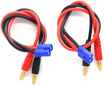 YUNIQUE GREEN-CLEAN 2 Kosov Polnilni kabel s priključkom EC3 Banana Plug 4.0mm, Barva Modra rdeča črna