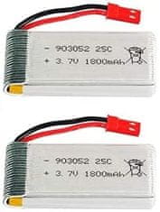 YUNIQUE GREEN-CLEAN 2pcs 3.7V 1800mAh 25C Li-po Baterija z JST vtičem za JJRC H11D H11C HQ898B RC Helikopter Quadcopter