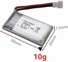 YUNIQUE GREEN-CLEAN 4pcs Polnilna lipo baterija 3.7v 380mAh za Hubsan X4 H107c H107d H107L,Syma X11 X11C, HS170 HS170C Rc Quadcopter