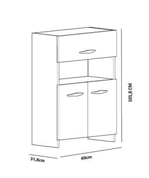 Woody Fashion Večnamenska omara