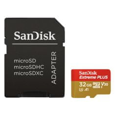 SanDisk Extreme PLUS/micro SDHC/32GB/95MBps/UHS-I U3/Class 10/+ Adapter