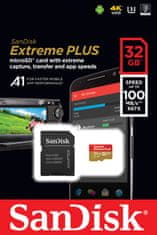 SanDisk Extreme PLUS/micro SDHC/32GB/95MBps/UHS-I U3/Class 10/+ Adapter
